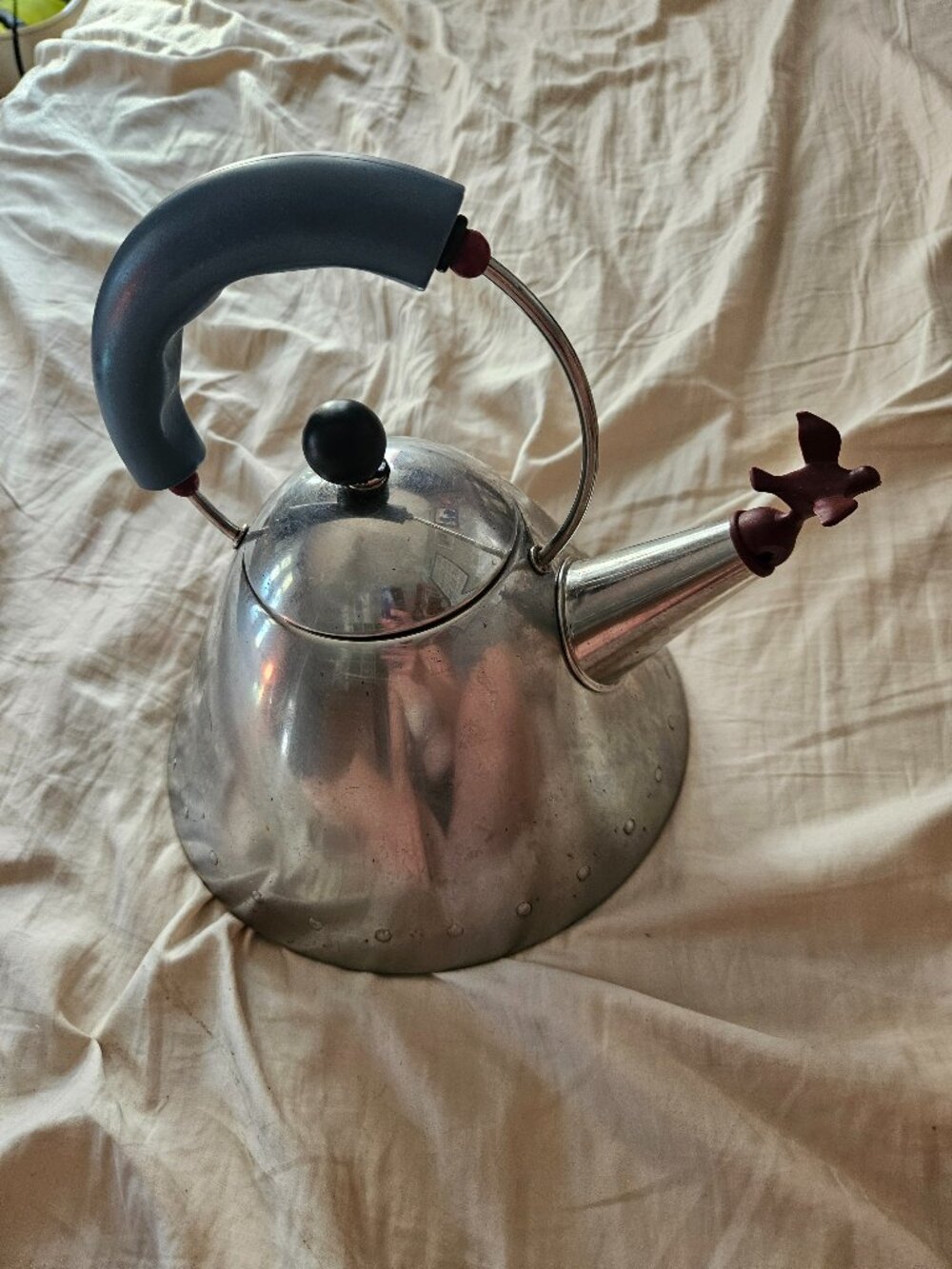 Alessi Tea Kettle with Bird Whistle
